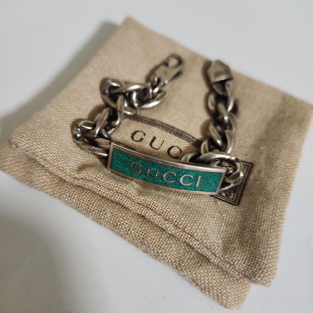 GUCCI シルバー ブレスレット　ターコイズ